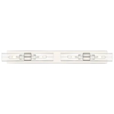 Innovations Lighting Ballston Boreas 4 Light 39" Bath Vanity Polished Nickel Clear Shade
