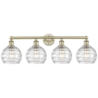 Innovations Lighting Athens 35" Wide 4 Light Antique Brass Bath Vanity Light W/ Deco Swirl