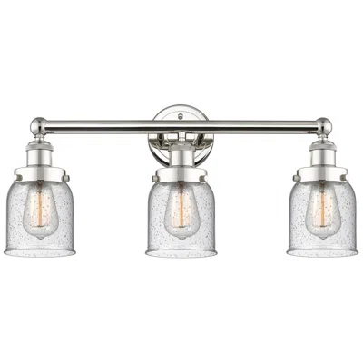 Innovations Lighting Edison Small Bell 24.5"w 3 Light Polished Nickel Bath Light W/ Seedy S