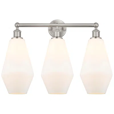 Innovations Lighting Cindyrella 25"w 3 Light Satin Nickel Bath Light W/ Cased Matte White S