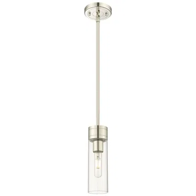 Innovations Lighting Ballston Boreas 3" Stem Hung Mini Pendant Black W/ 8"h Striped White Shade