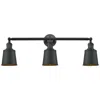 Innovations Lighting Addison 32" 3-light Matte Black Bath Light