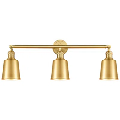 Innovations Lighting Addison 32" 3-light Satin Gold Bath Light W/ Satin Gold Shade