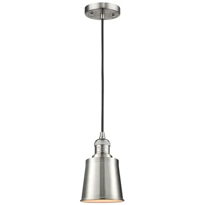 Innovations Lighting Addison 5" Brushed Satin Nickel Cord Hung Mini Pendant
