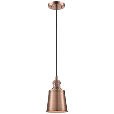 Innovations Lighting Addison 5" Led Mini Pendant - Antique Copper - Antique Copper Shade