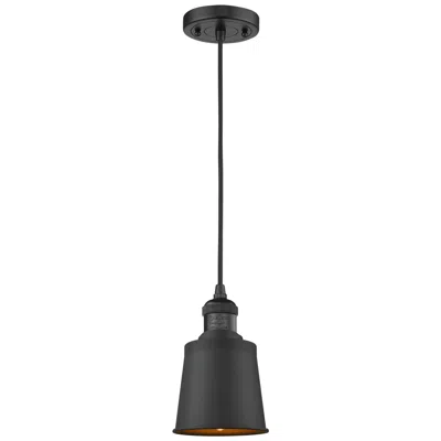 Innovations Lighting Addison 5" Matte Black Cord Hung Mini Pendant
