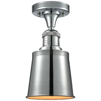 Innovations Lighting Addison 5.25"w Polished Chrome Semi Flush Mount W/ Polished Chrome Sha