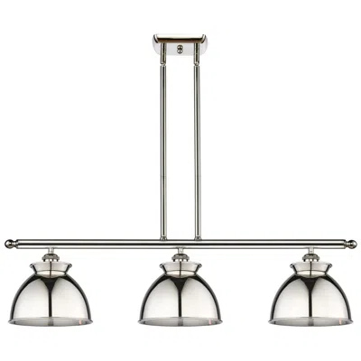 Innovations Lighting Adirondack 36"w 3 Light Polished Nickel Stem Island Light
