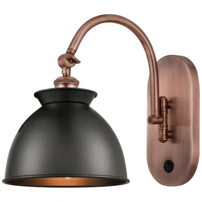 Innovations Lighting Adirondack 8" Led Copper Black Rustic Wall Light