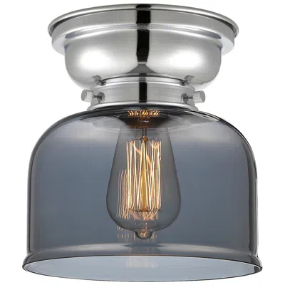 Innovations Lighting Aditi Bell 8" Polished Chrome Flush Mount W/ Plated Smoke Shade