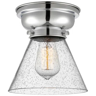 Innovations Lighting Aditi Cone 8" Polished Chrome Flush Mount W/ Seedy Shade