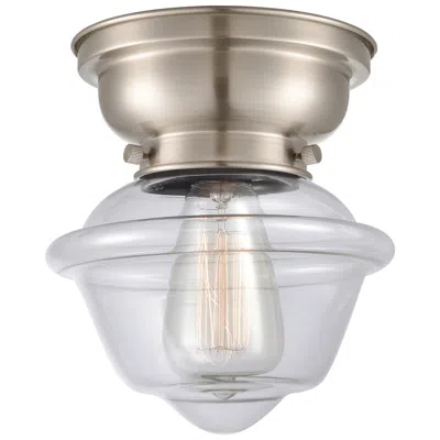 Innovations Lighting Aditi Oxford 8" Brushed Satin Nickel Flush Mount W/ Clear Shade