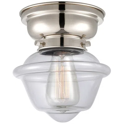 Innovations Lighting Aditi Oxford 8" Polished Nickel Flush Mount W/ Clear Shade