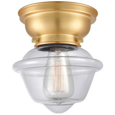 Innovations Lighting Aditi Oxford 8" Satin Gold Flush Mount W/ Clear Shade