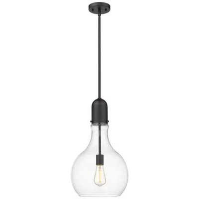 Innovations Lighting Amherst 11 3/4" Wide Matte Black Mini Pendant W/ Clear Glass