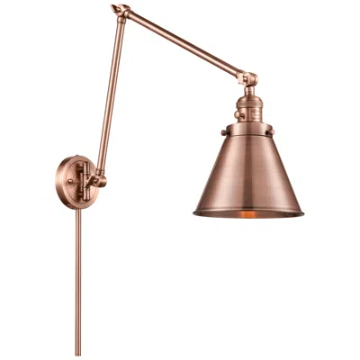 Innovations Lighting Appalachian 8" Antique Copper Double Extension Swing Arm