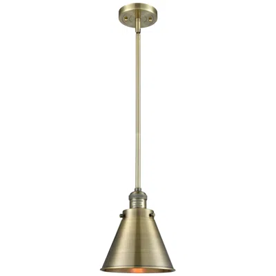 Innovations Lighting Appalachian 8" Led Mini Pendant - Antique Brass - Antique Brass Shade
