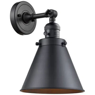 Innovations Lighting Appalachian 8" Led Sconce - Matte Black Finish - Matte Black Shade