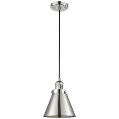 Innovations Lighting Appalachian 8" Polished Nickel Cord Hung Mini Pendant