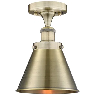 Innovations Lighting Appalachian 8" Wide Antique Brass Semi.flush Mount With Antique Brass