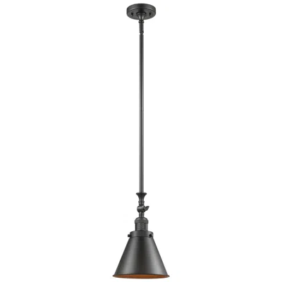 Innovations Lighting Appalachian 8" Wide Bronze Stem Hung Tiltable Mini Pendant W/ Bronze S