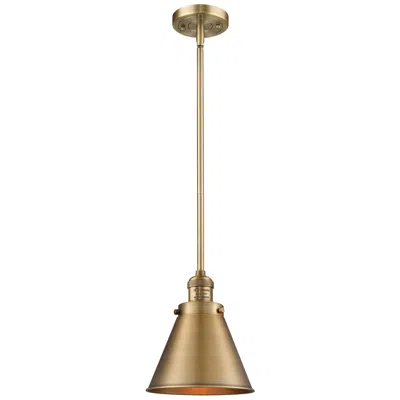 Innovations Lighting Appalachian 8" Wide Brushed Brass Led Mini Pendant