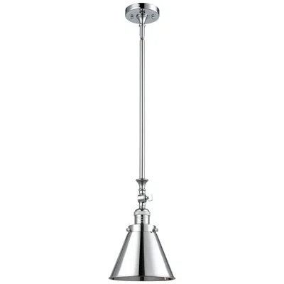 Innovations Lighting Appalachian 8"w Chrome Stem Hung Mini Pendant W/ Chrome Shade