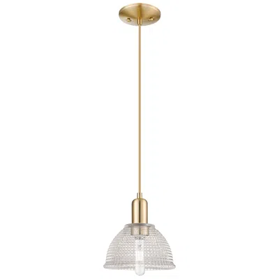 Innovations Lighting Arcadia Arietta 8"w Champagne Bronze Cord Mini Pendant W/ Clear Shade