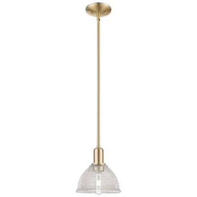 Innovations Lighting Arcadia Arietta 8"w Champagne Bronze Stem Mini Pendant W/ Clear Shade