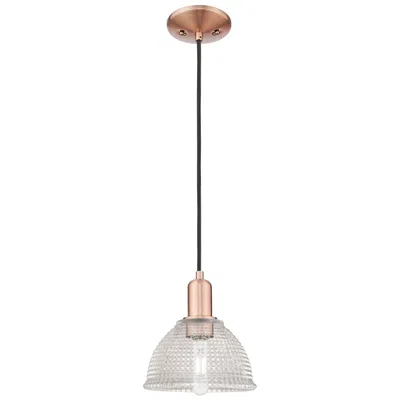 Innovations Lighting Arcadia Arietta 8"w Copper Cord Hung Mini Pendant With Clear Shade