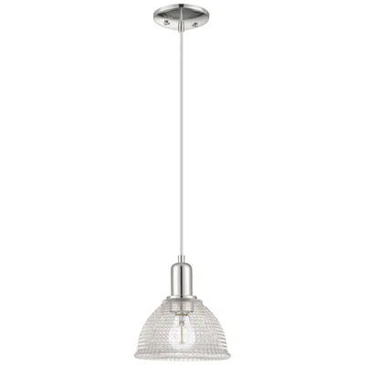Innovations Lighting Arcadia Arietta 8"w Polished Nickel Cord Mini Pendant W/ Clear Shade