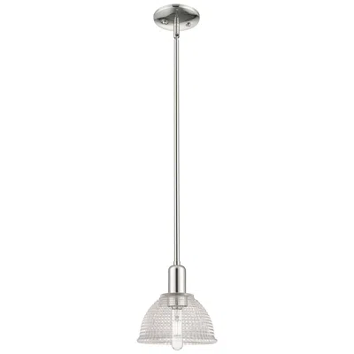 Innovations Lighting Arcadia Arietta 8"w Polished Nickel Stem Mini Pendant W/ Clear Shade