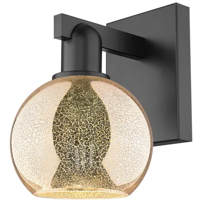 Innovations Lighting Arcadia Athens 10" High Matte Black Sconce With Mercury Shade