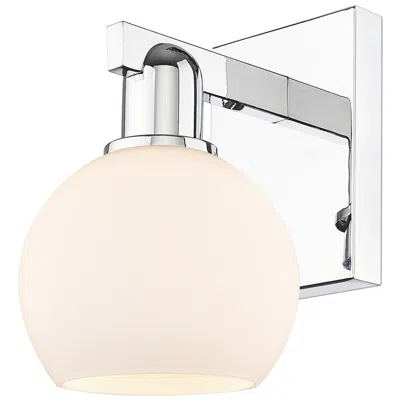 Innovations Lighting Arcadia Athens 10" High Polished Chrome Sconce With Matte White Shade