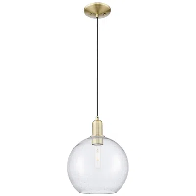 Innovations Lighting Arcadia Athens 10"w Brass Cord Hung Mini Pendant With Seedy Shade