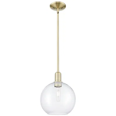 Innovations Lighting Arcadia Athens 10"w Brass Stem Hung Mini Pendant With Clear Shade