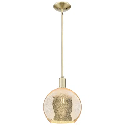 Innovations Lighting Arcadia Athens 10"w Brass Stem Hung Mini Pendant With Mercury Shade