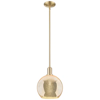 Innovations Lighting Arcadia Athens 10"w Bronze Stem Mini Pendant W/ Mercury Shade In Multi