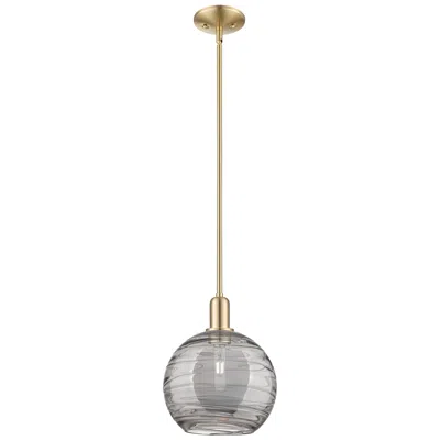 Innovations Lighting Arcadia Athens 10"w Bronze Stem Pendant W/ Light Smoke Deco Shade