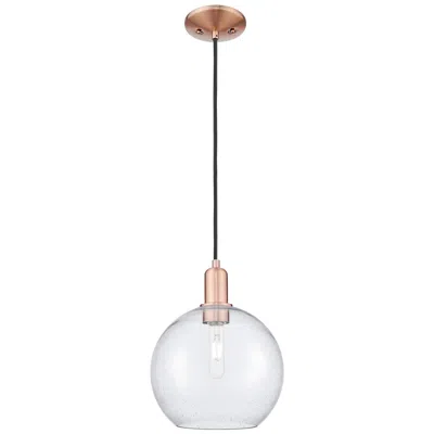Innovations Lighting Arcadia Athens 10"w Copper Cord Hung Mini Pendant With Seedy Shade