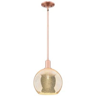 Innovations Lighting Arcadia Athens 10"w Copper Stem Hung Mini Pendant With Mercury Shade