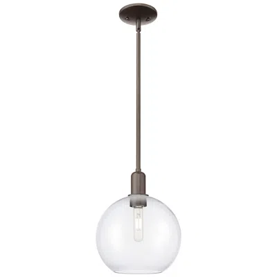 Innovations Lighting Arcadia Athens 10"w Oiled Bronze Stem Hung Mini Pendant W/ Clear Shade