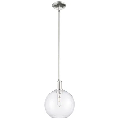 Innovations Lighting Arcadia Athens 10"w Polished Nickel Stem Mini Pendant W/ Clear Shade