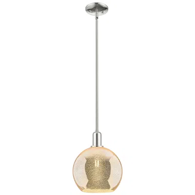 Innovations Lighting Arcadia Athens 10"w Polished Nickel Stem Mini Pendant W/ Mercury Shade