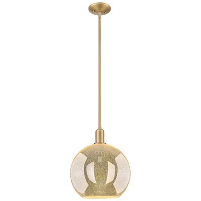 Innovations Lighting Arcadia Athens 12"w Brushed Brass Stem Mini Pendant W/ Mercury Shade