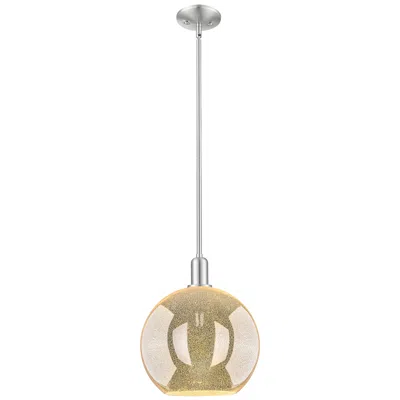 Innovations Lighting Arcadia Athens 12"w Brushed Nickel Stem Mini Pendant W/ Mercury Shade