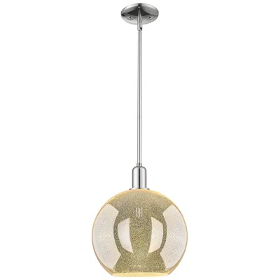 Innovations Lighting Arcadia Athens 12"w Chrome Stem Hung Mini Pendant W/ Mercury Shade