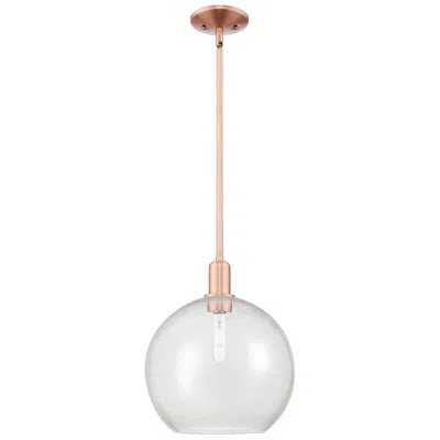 Innovations Lighting Arcadia Athens 12"w Copper Stem Hung Mini Pendant With Seedy Shade In Multi