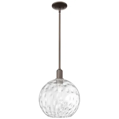 Innovations Lighting Arcadia Athens 12"w Oiled Bronze Stem Pendant W/ Water Glass Shade