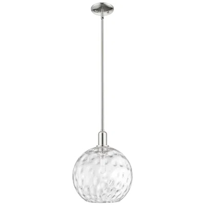 Innovations Lighting Arcadia Athens 12"w Polished Nickel Stem Pendant W/ Water Glass Shade